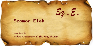 Szomor Elek névjegykártya