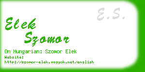 elek szomor business card